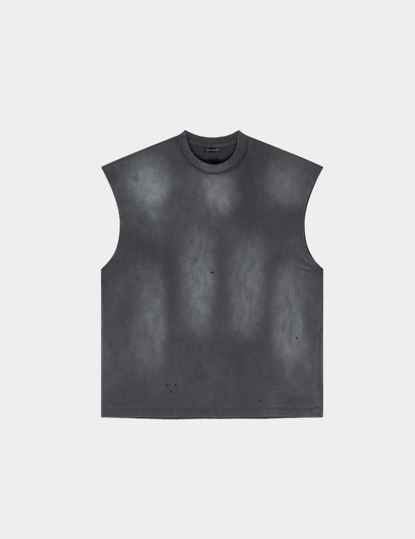 Fullneat Sport Vintage Sleeveless Tee - Dark Grey