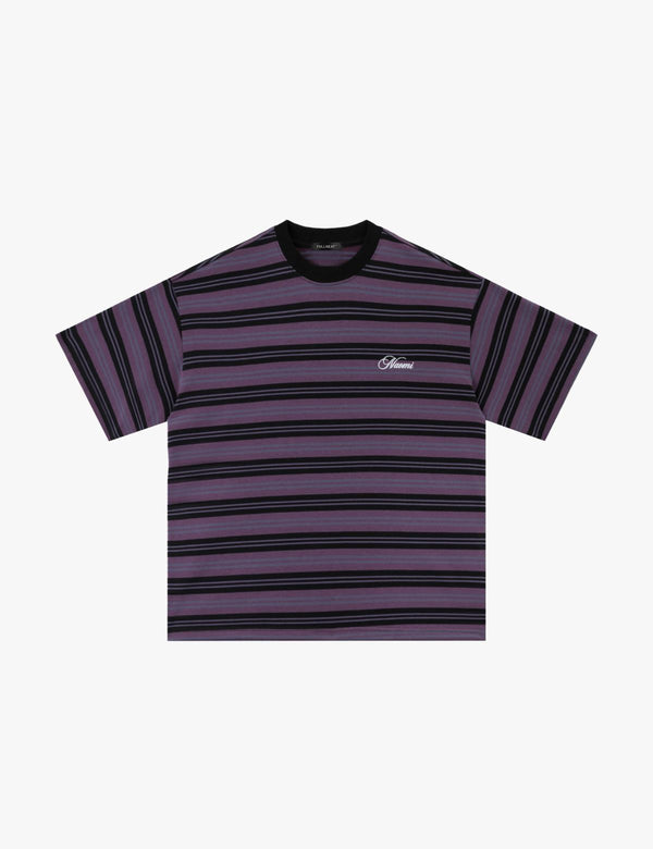 Fullneat Vintage Purple Stripe T-Shirt - Front