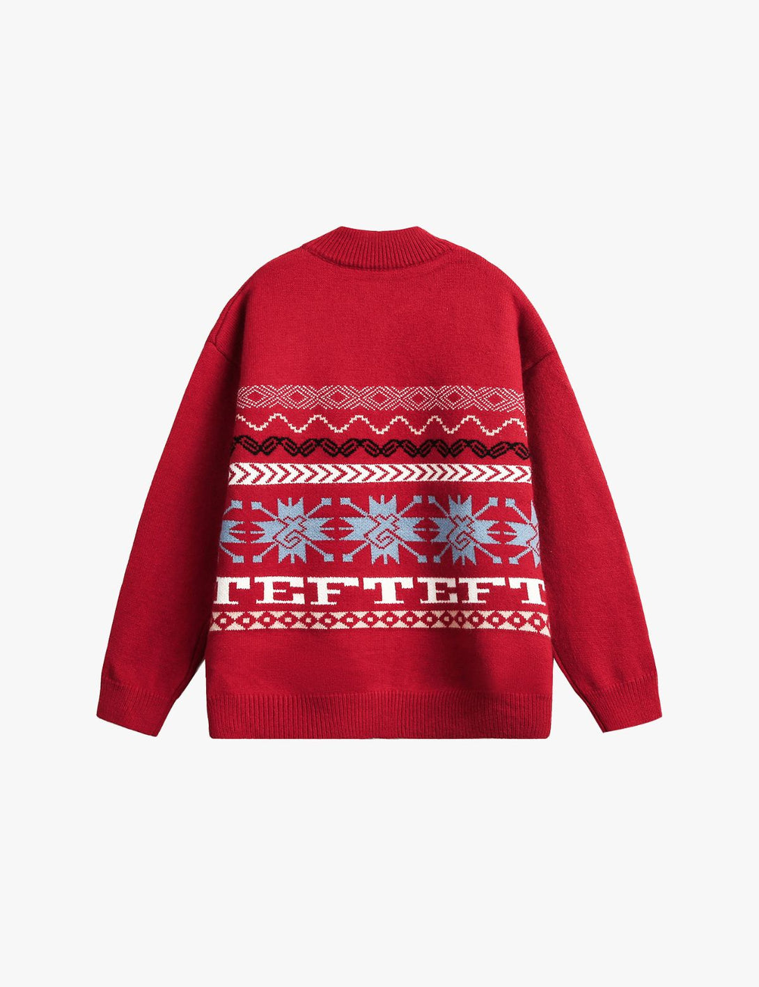 Fullneat Red Fair Isle Sweater - Back