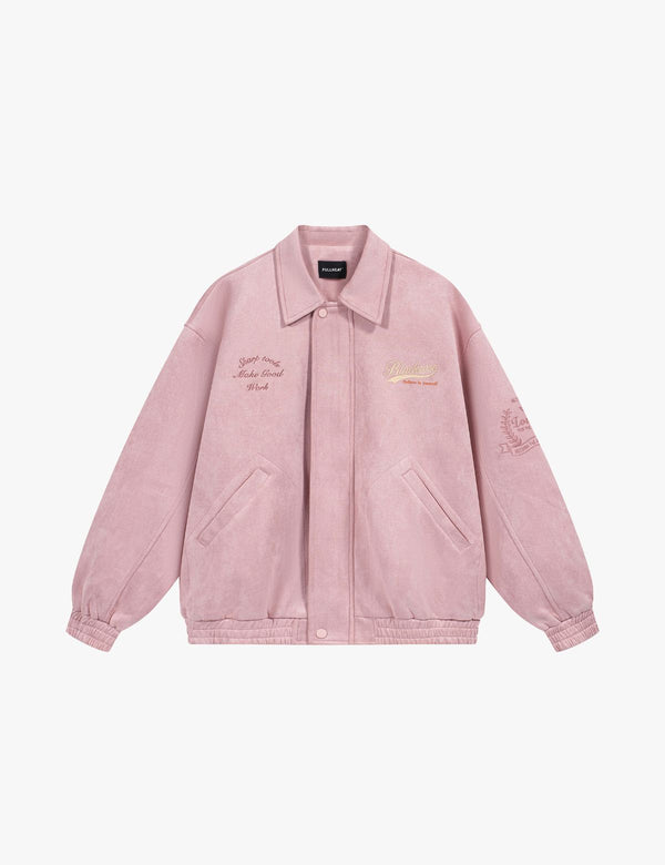 Fullneat Graphic Suede Leather Jacket Fullneat