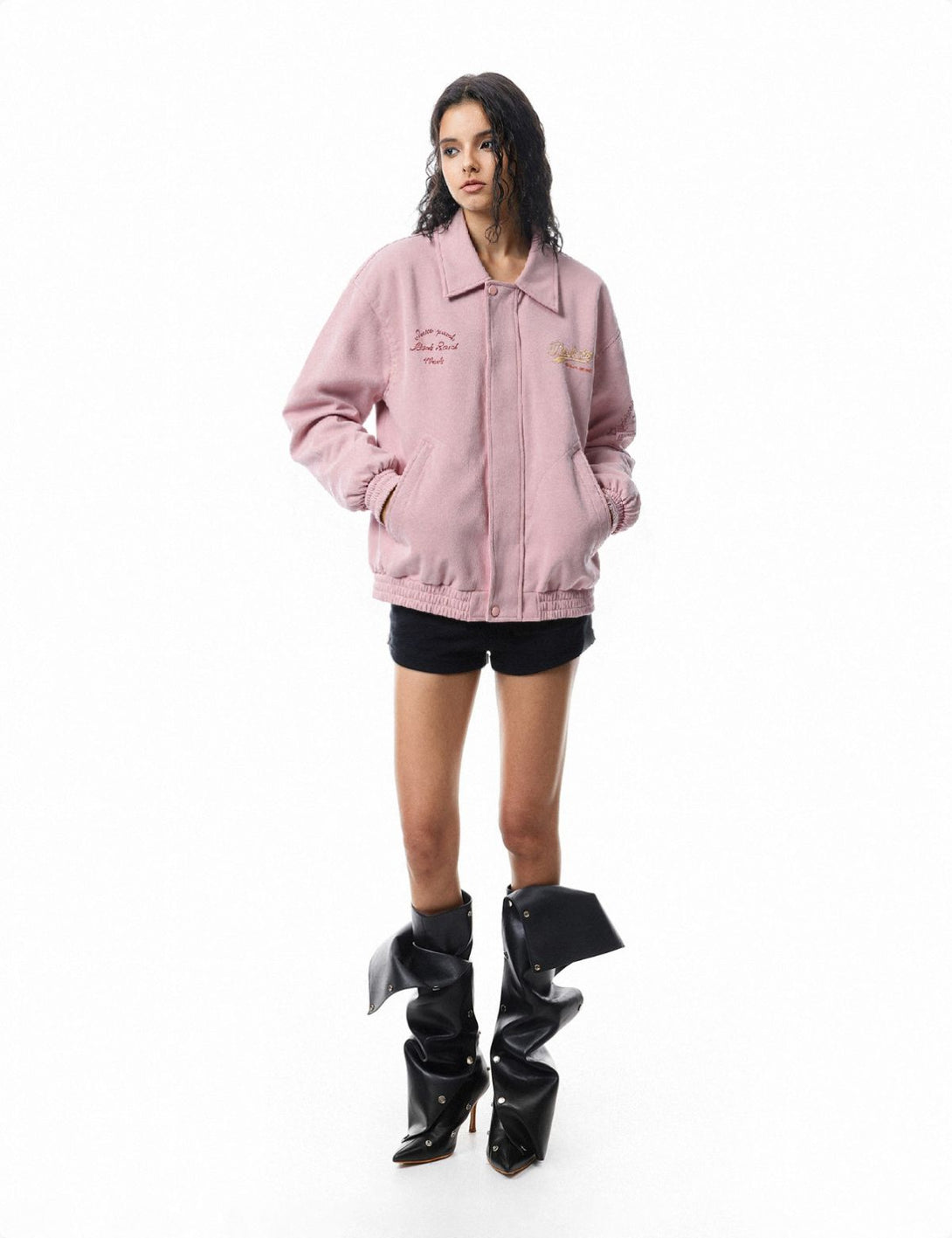 Fullneat Graphic Suede Leather Jacket Fullneat