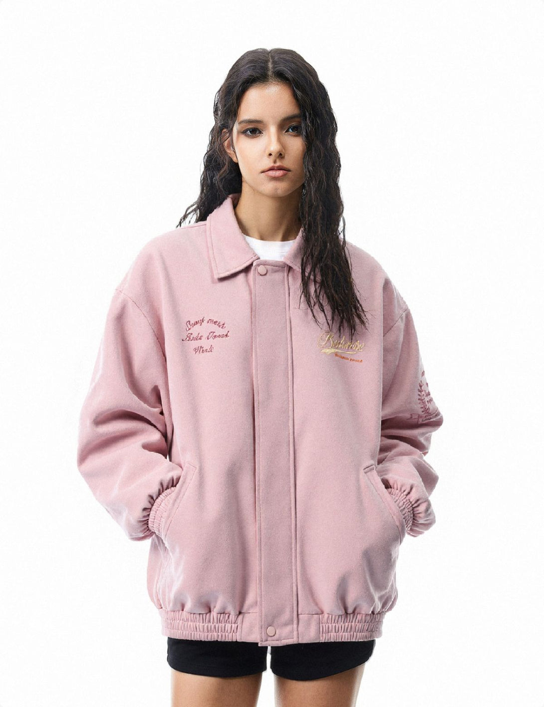 Fullneat Graphic Suede Leather Jacket Fullneat