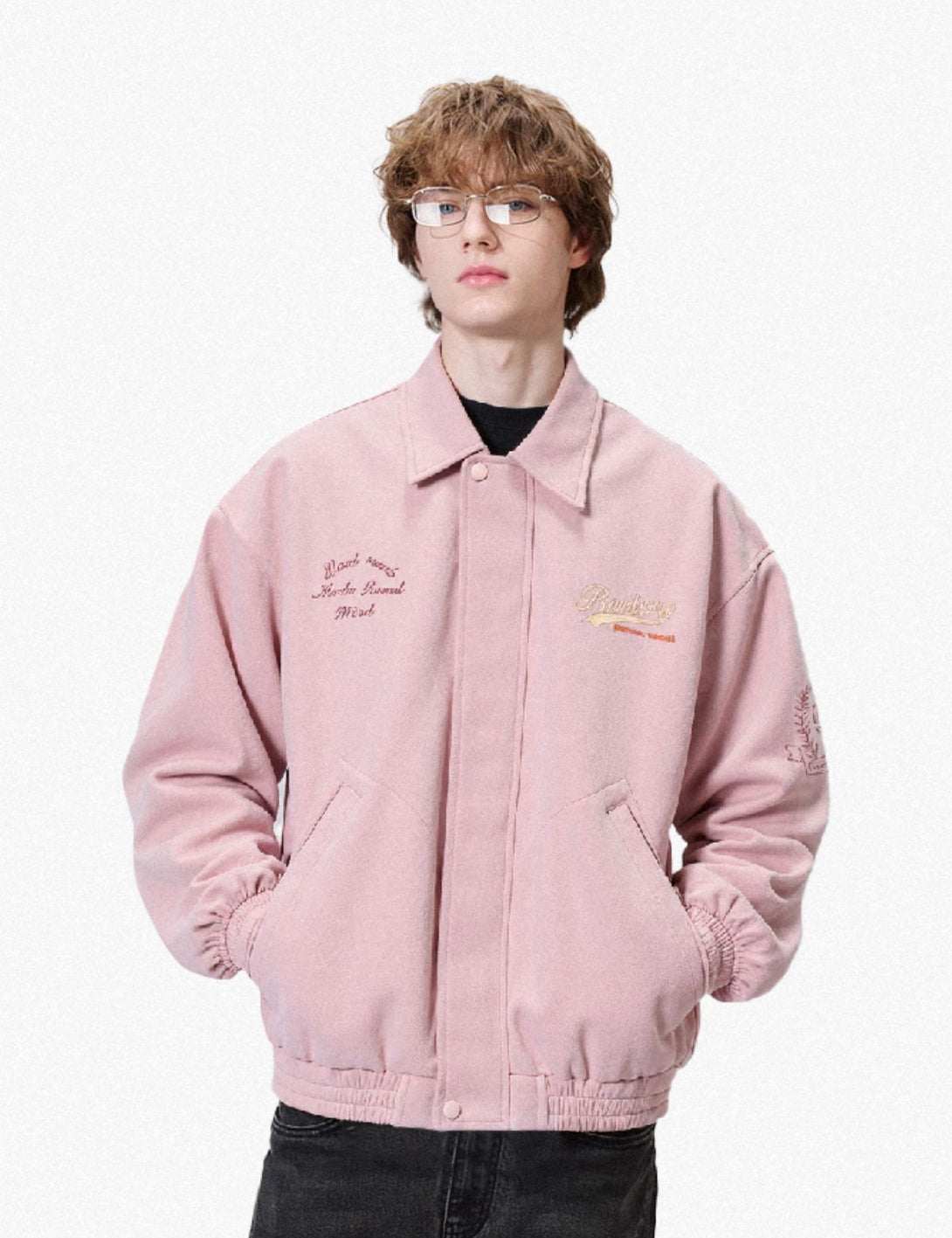 Fullneat Graphic Suede Leather Jacket Fullneat