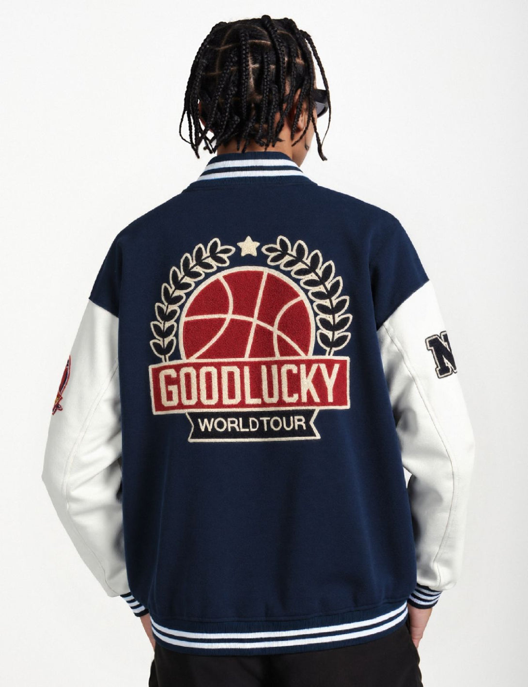 Fullneat Towel Embroidery Badge Varsity Jacket Fullneat