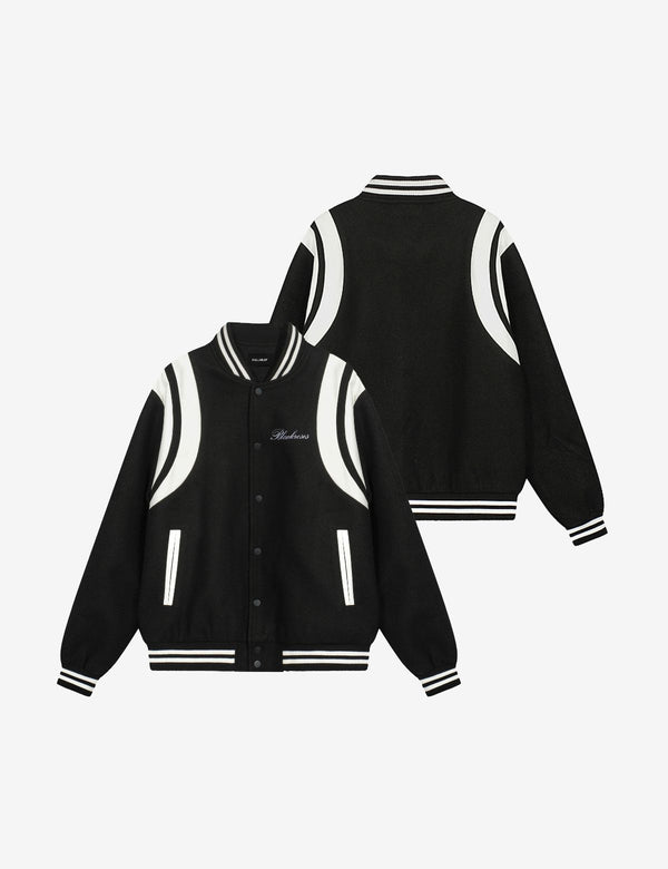 Fullneat Base Embroidery Badge Varsity Jacket