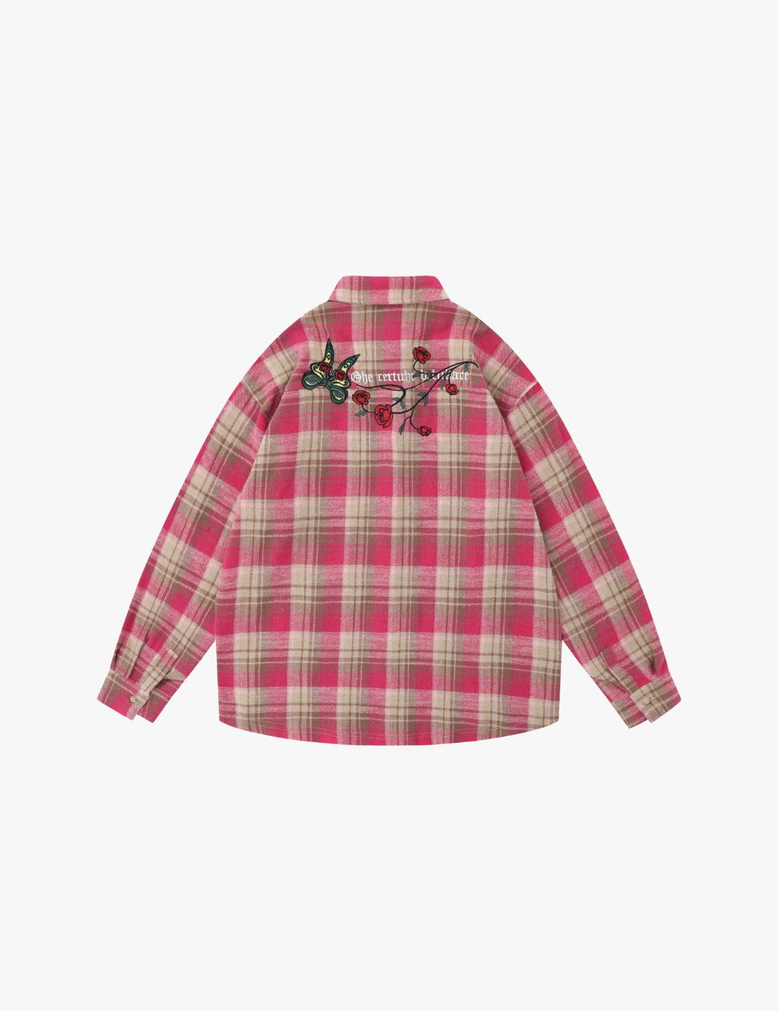 Fullneat Floral Pink Long Sleeve Shirt - Back