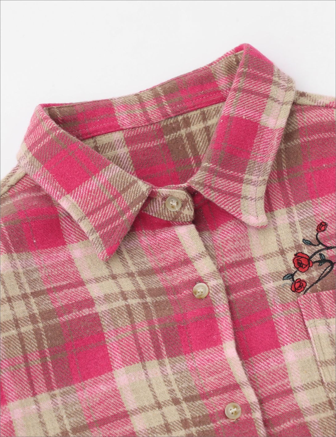 Fullneat Floral Pink Long Sleeve Shirt - Details