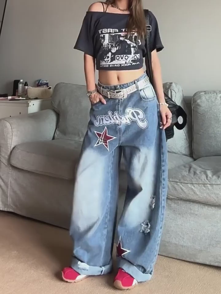 Fullneat Vintage Star Baggy Jeans